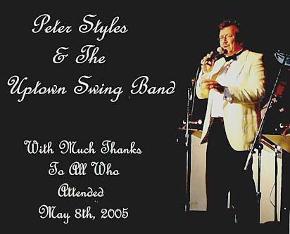 Peter Styles Fronting the Uptown Swing Band, at the Gladstone